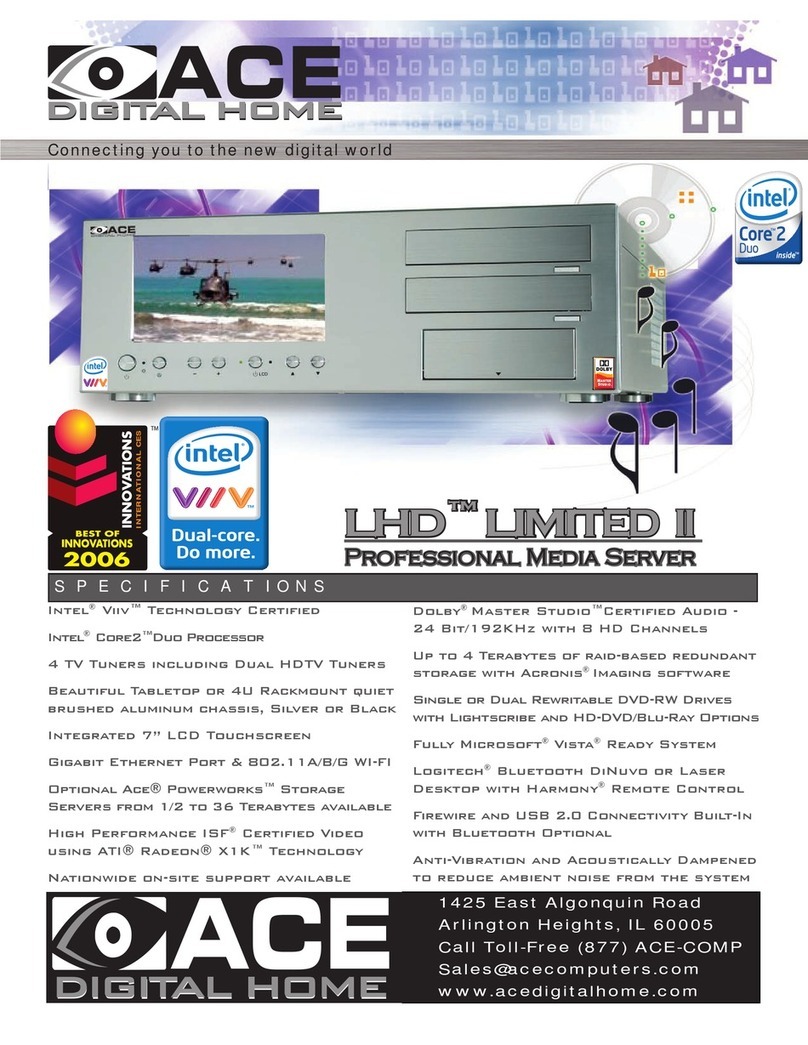 Ace Professional Media Server LHD LIMITED II Specifications
