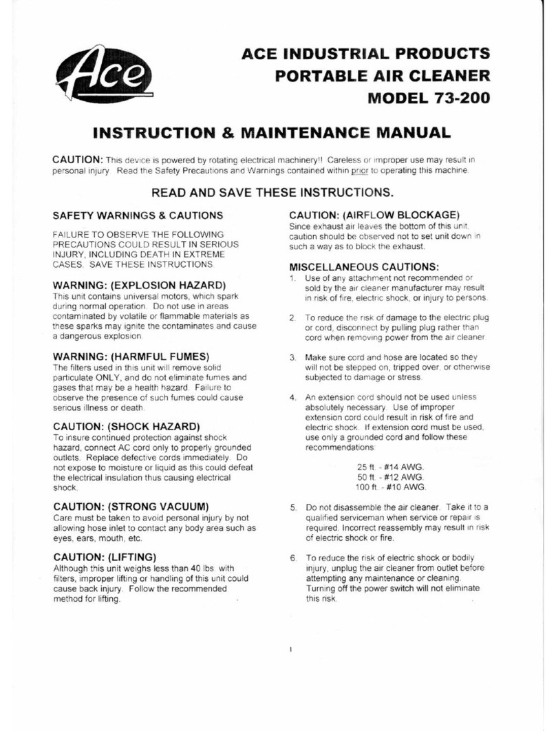 Ace 73-100 Instruction & maintenance manual