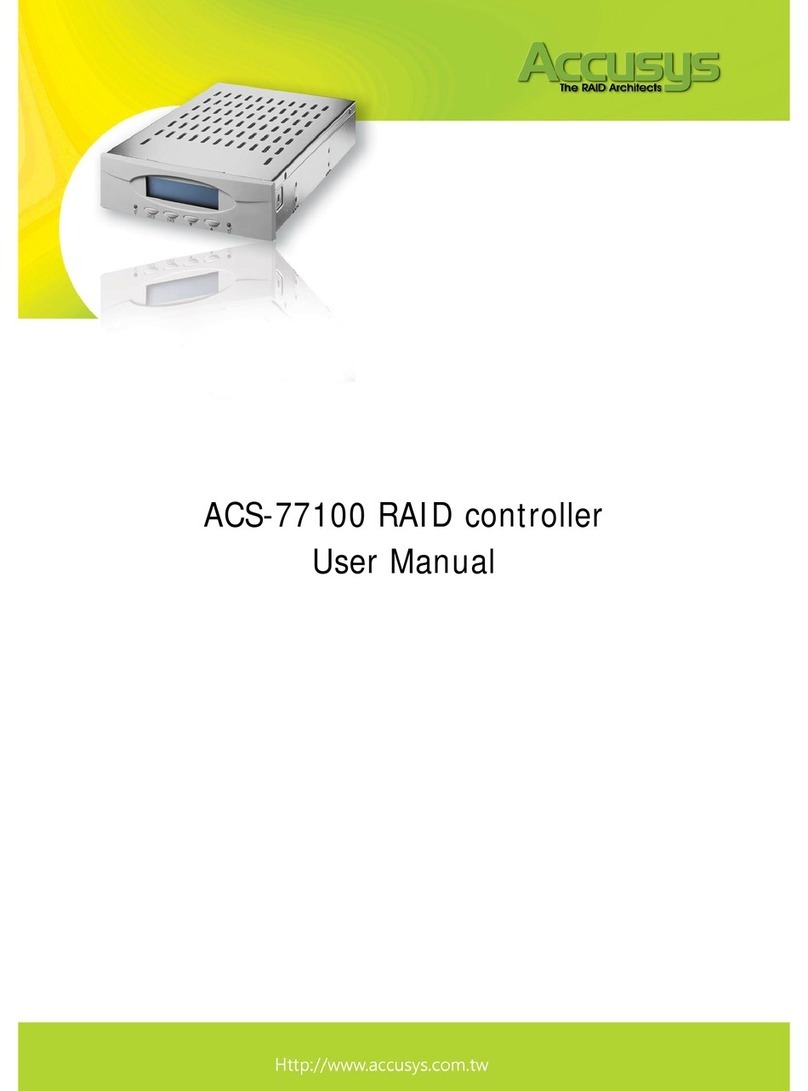 Accusys RAID Controller ACS-77100 user manual Accusys RAID Controller ACS-77100 user manual