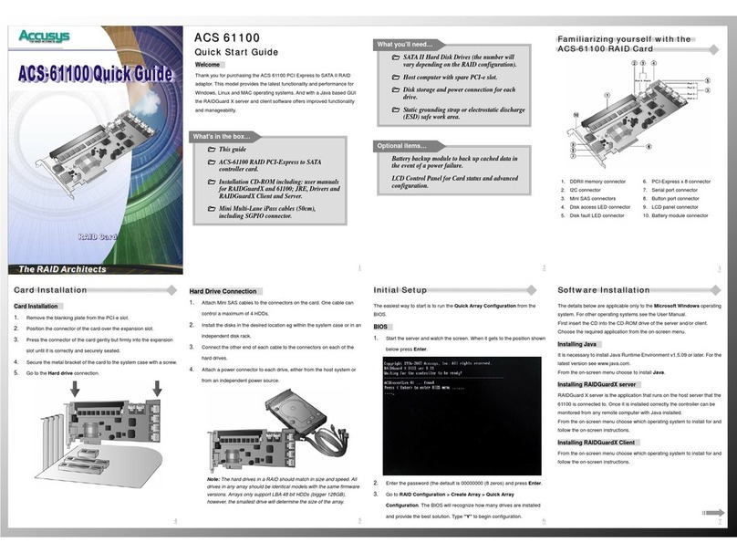 Accusys ACS-61100 quick start guide