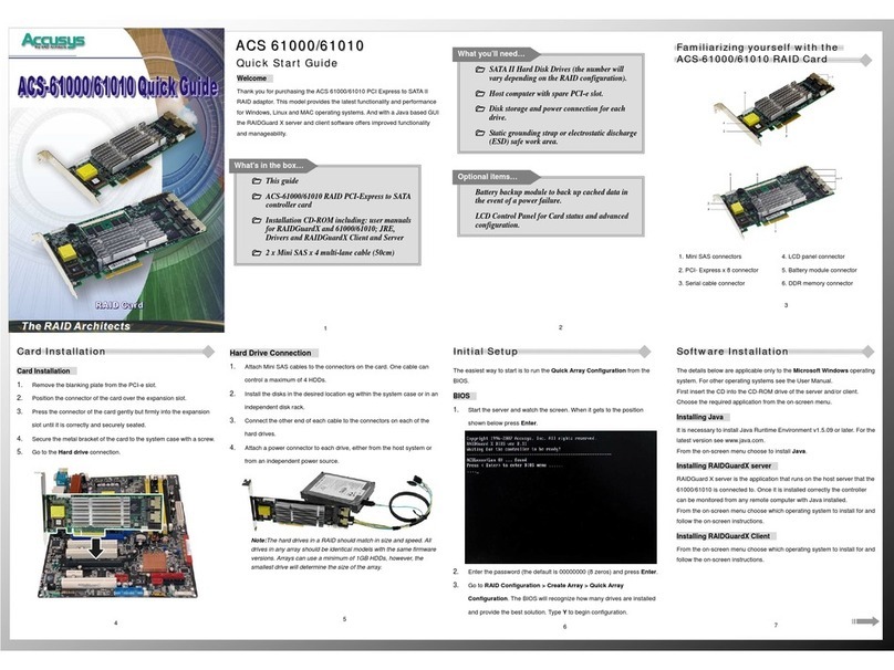 Accusys ACS-61000/61010 quick start guide