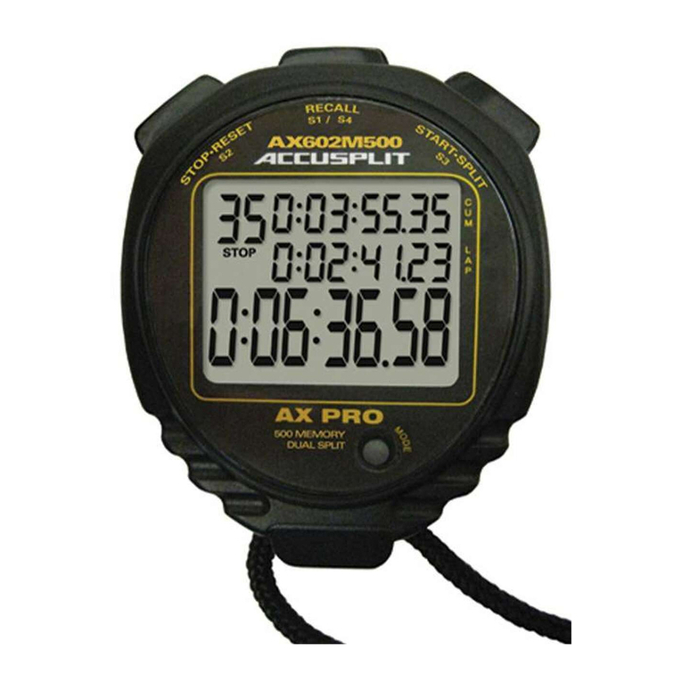 Accusplit AX602M500 operating instructions