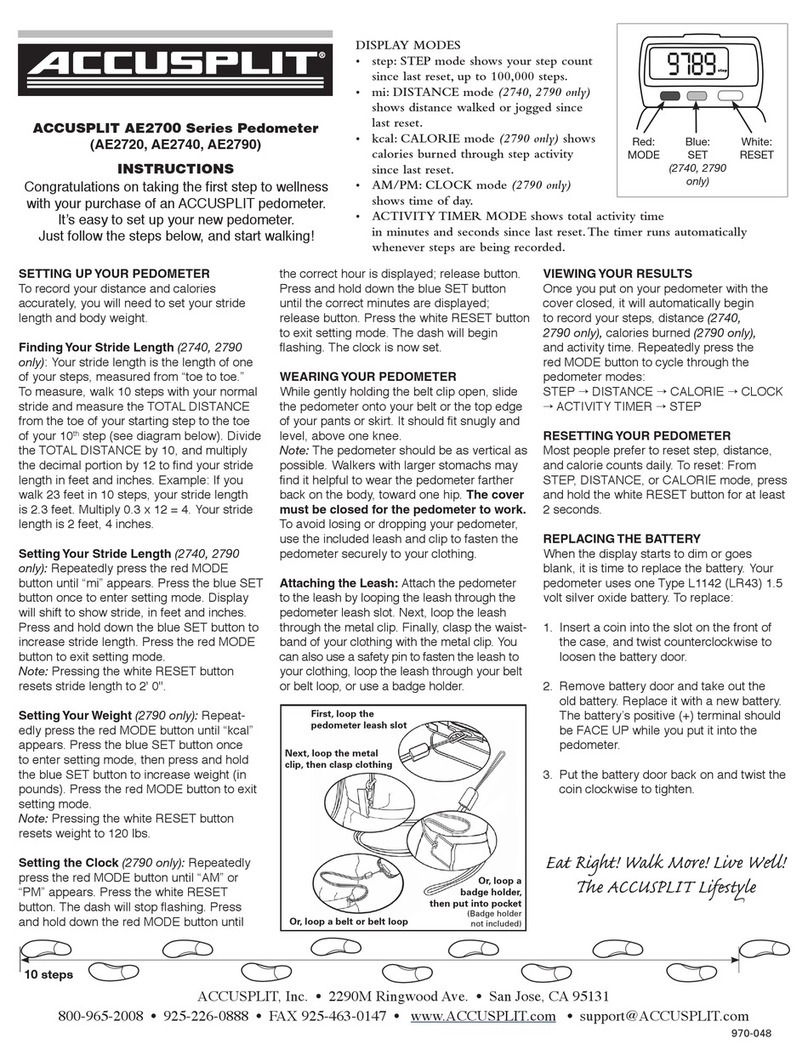 Accusplit AE2700 User manual