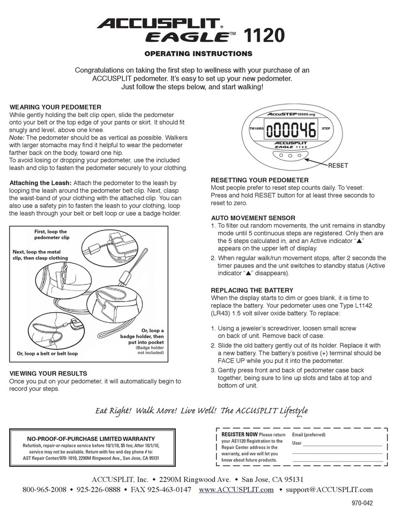 Accusplit EAGLE EAGLE 1120 User manual