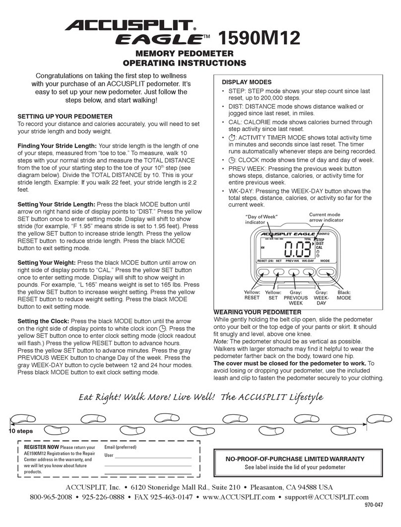 Accusplit Eagle AE1590M12 User manual