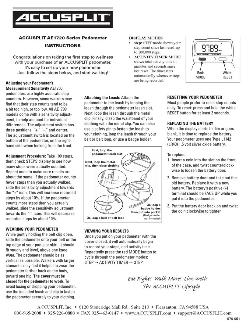 Accusplit Eagle AE1720 User manual