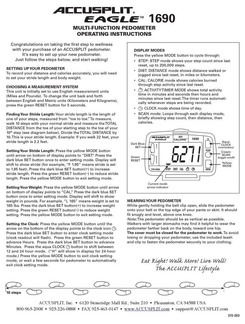 Accusplit Eagle 970-069 User manual