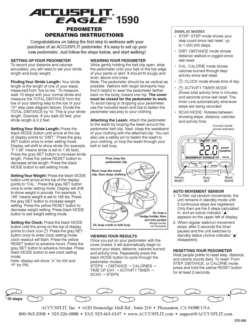 Accusplit Eagle 970-046 User manual