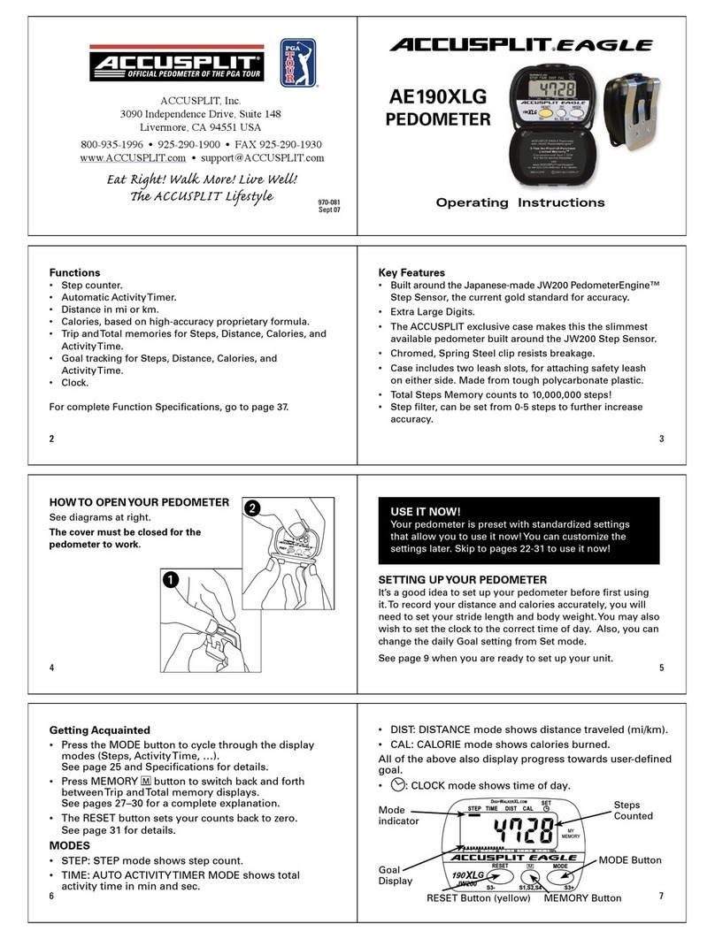 Accusplit Eagle 190XLG operating instructions