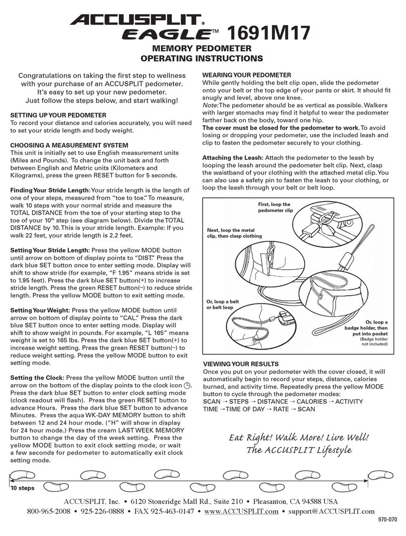 Accusplit Eagle 1691M17 User manual
