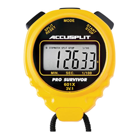 Accusplit Pro Survivor A601X Operation manual