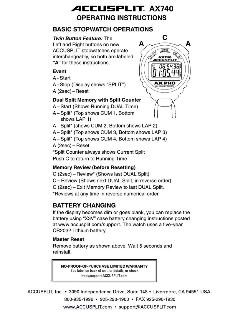 Accusplit AX740 User manual