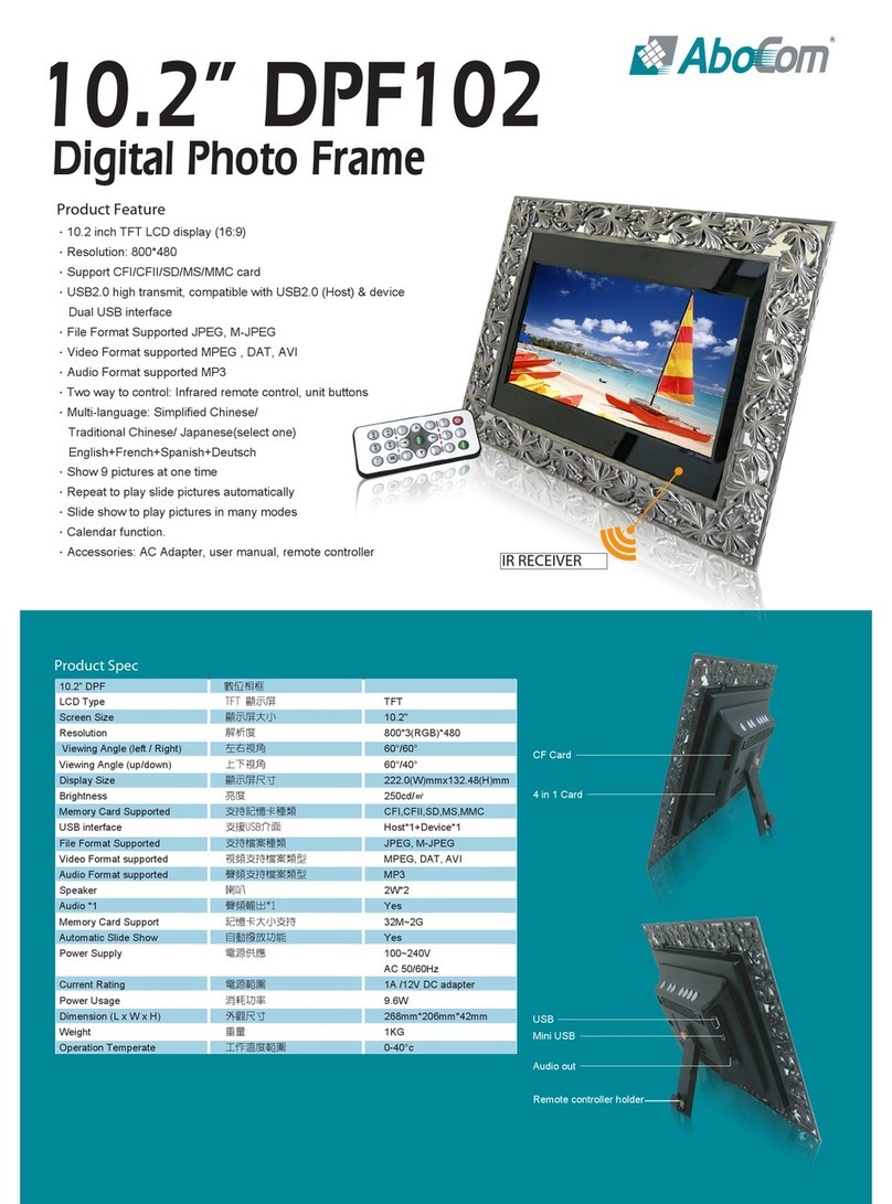 Abocom DPF102 Product specs