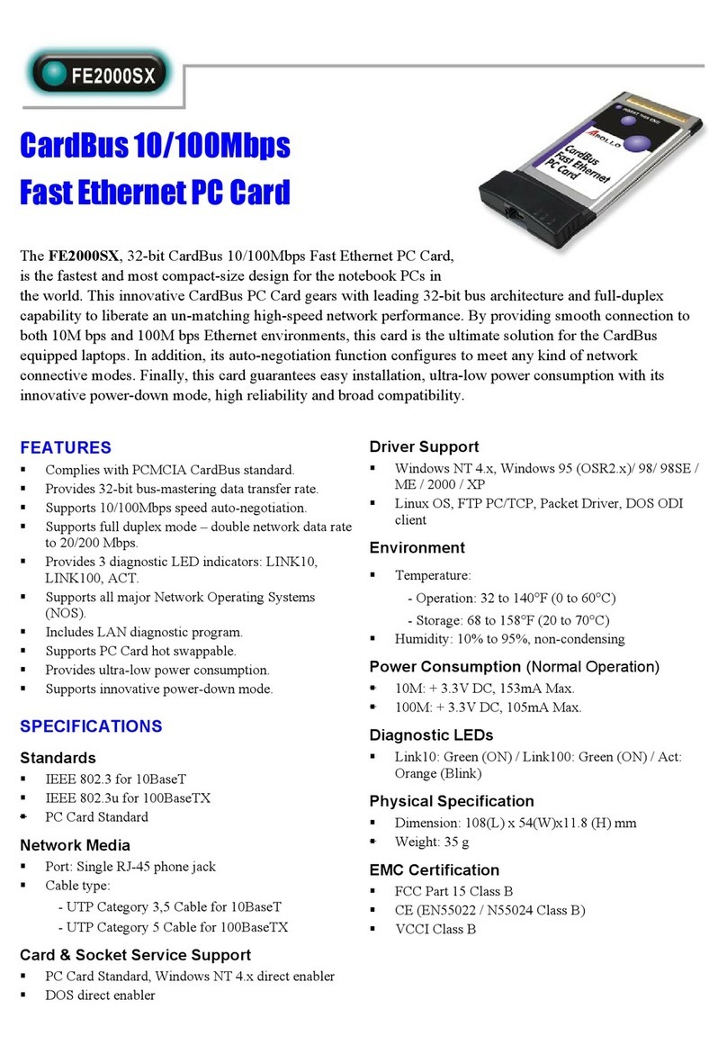 Abocom FE2000SX Specifications