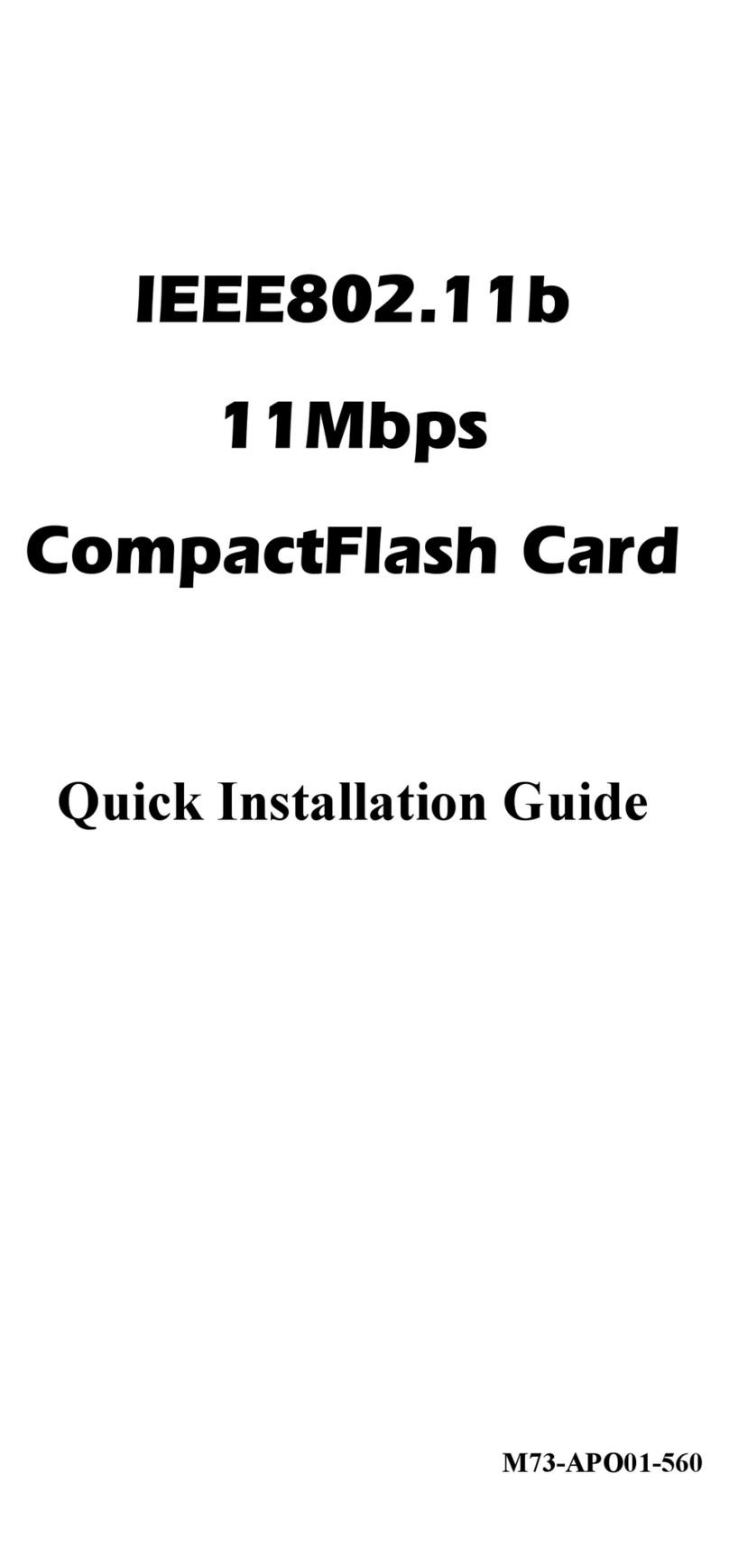 Abocom CWB1000 Quick installation guide