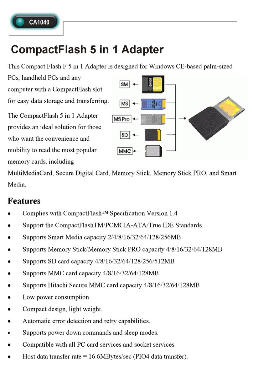 Abocom CompactFlash CA1040 User manual