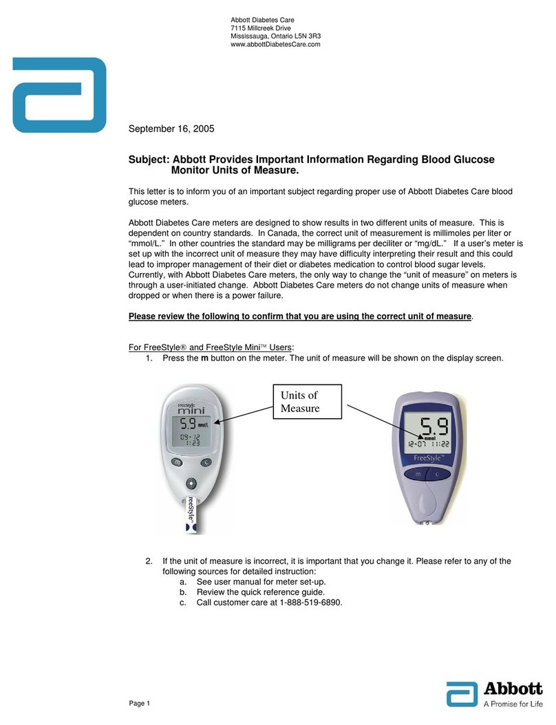 Abbott FreeStyle Operating manual