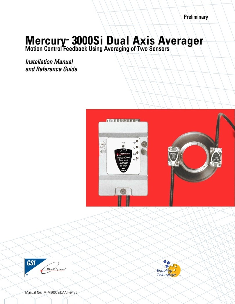 MicroE Systems Dual Axis Averager Mercury 3000Si Installation and reference manual