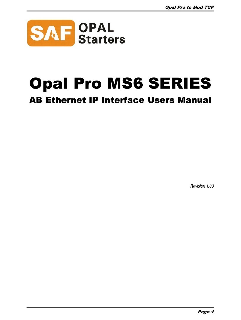 SAF OPAL Ethernet IP Interface MS6 SERIES user manual