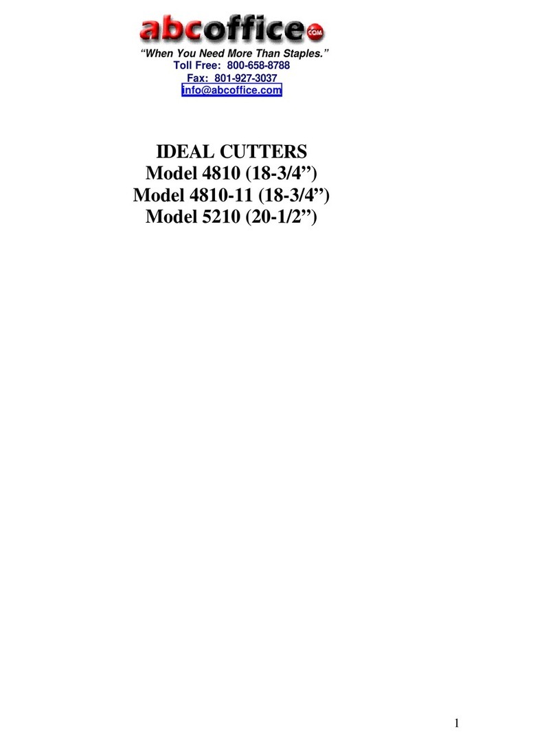 ABC Office Ideal Cutter 4810 user manual