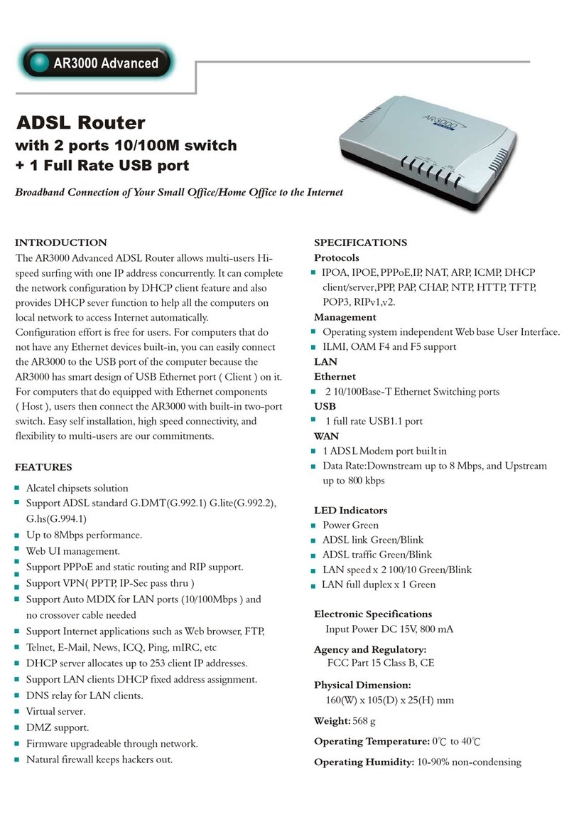 Abocom AR3000 Advanced User manual Abocom AR3000 Advanced User manual
