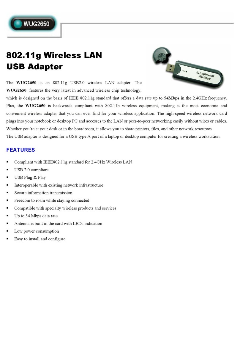 Abocom WUG2650 User manual Abocom WUG2650 User manual