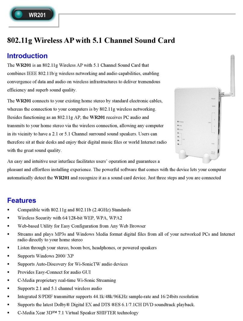 Abocom WR201 Specification sheet