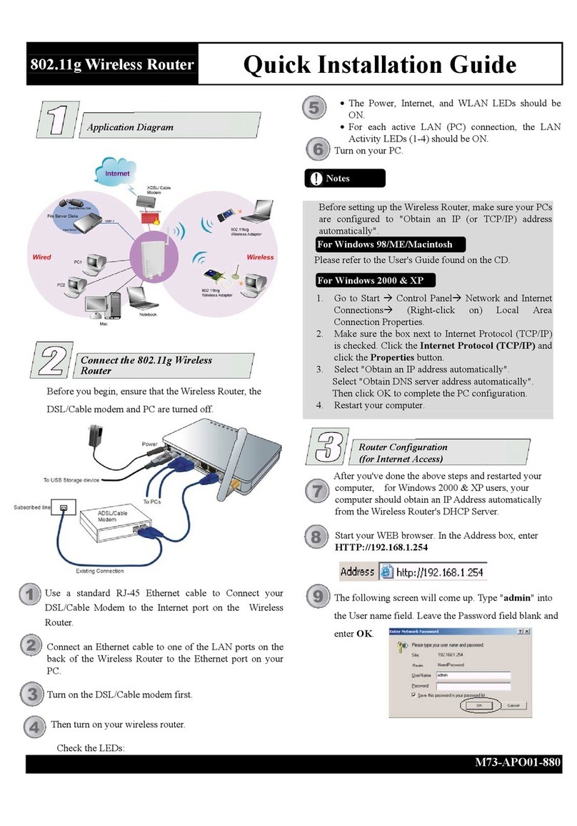 Abocom Wireless Router FSW410 Quick installation guide