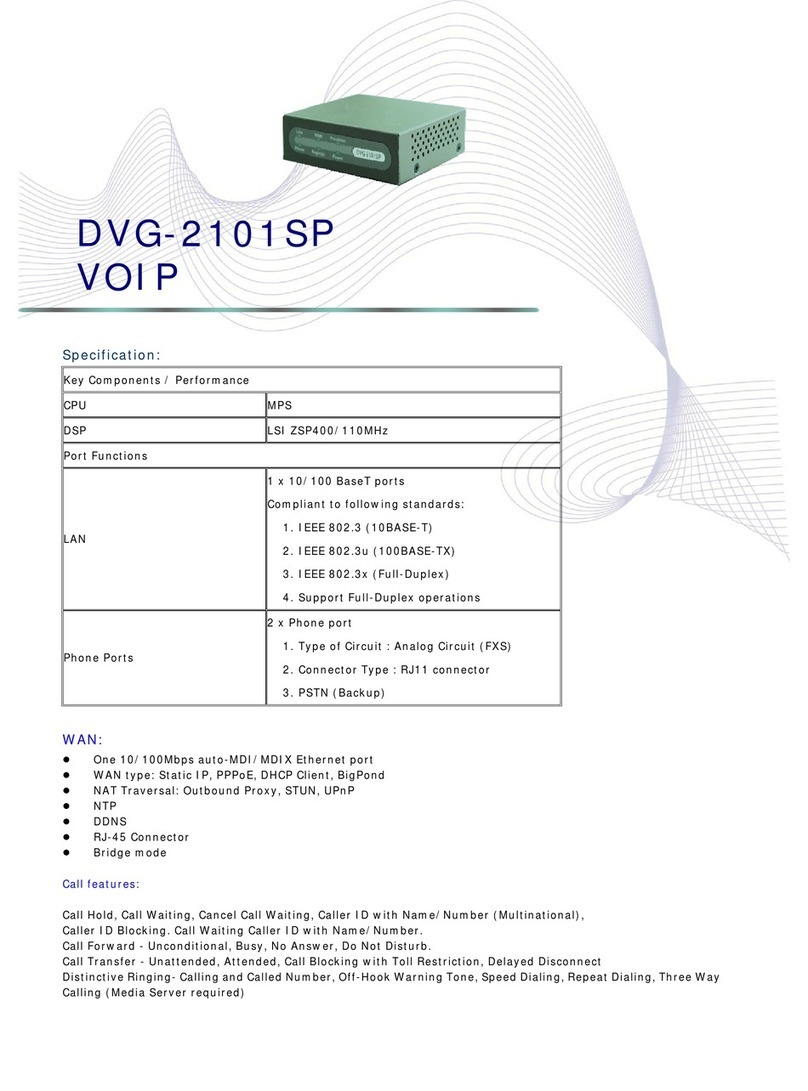 Abocom VOIP DVG-2101SP specification