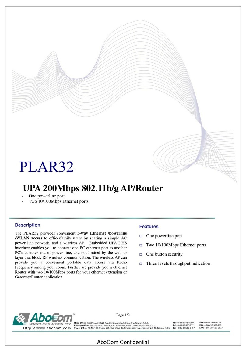 Abocom UPA 200Mbps 802.11b/g AP/Router PLAR32 User manual