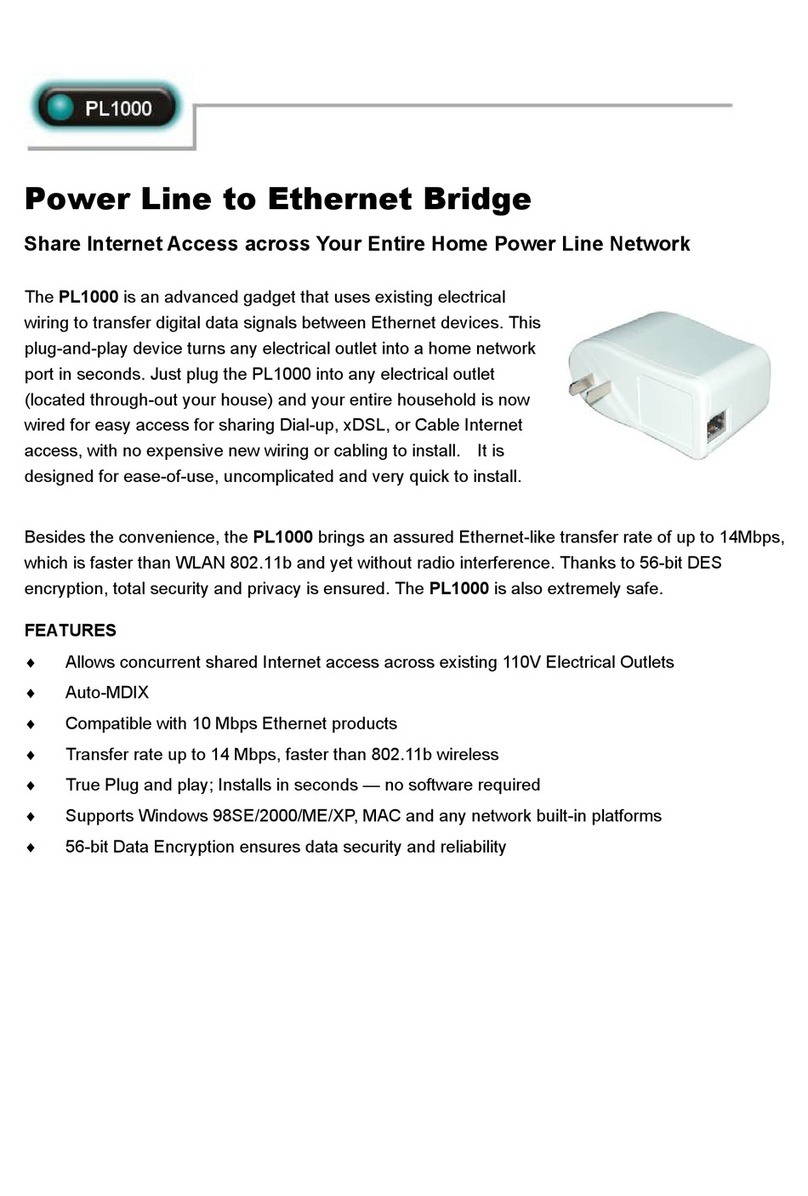 Abocom PL1000 Specification sheet