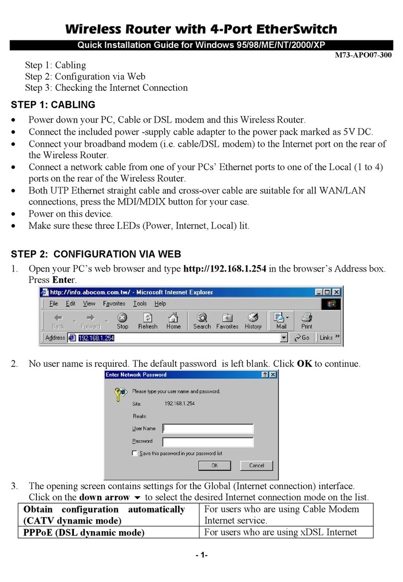 Abocom M73-APO07-300 User manual Abocom M73-APO07-300 User manual
