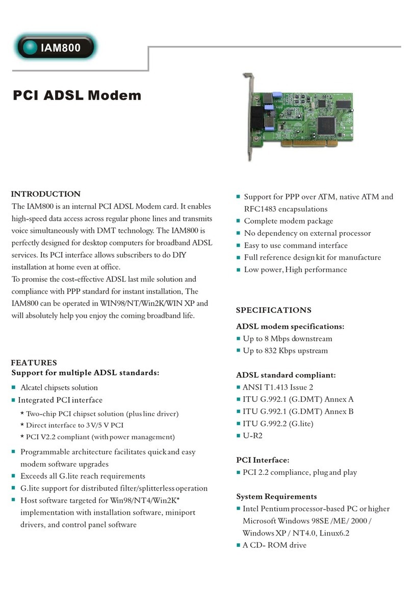Abocom IAM800 Specification sheet
