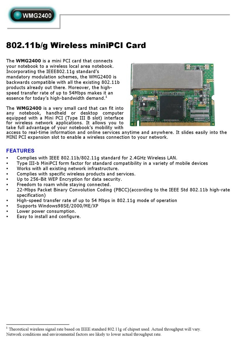 Abocom WMG2400 Specification sheet