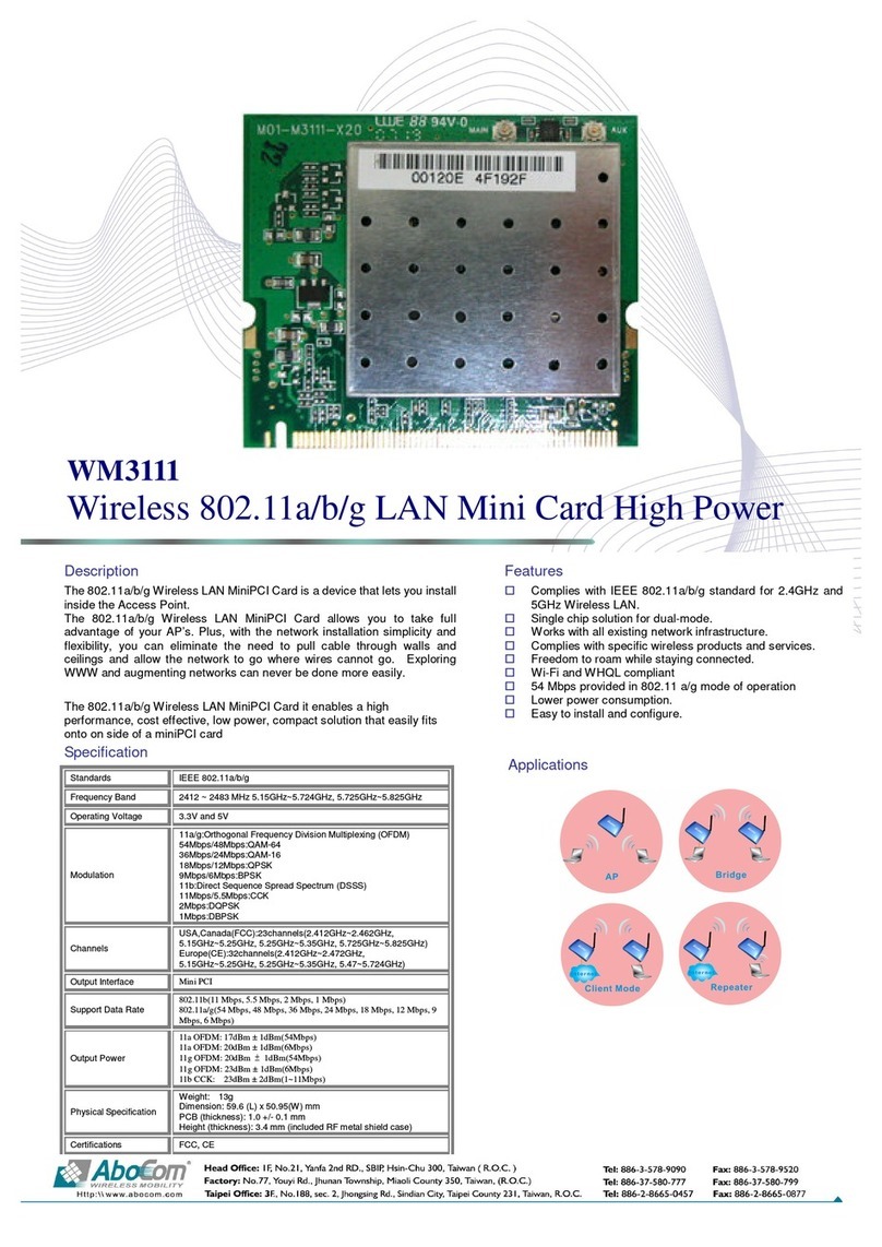 Abocom WM3111 specification