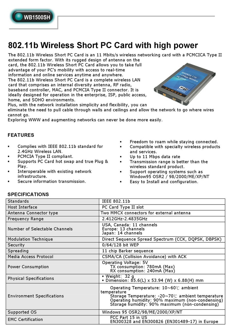 Abocom WB1500SH Specifications