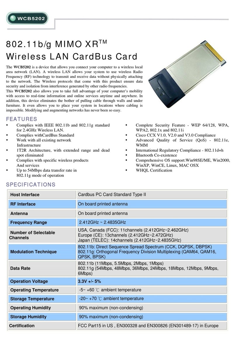 Abocom WCB5202 Specifications