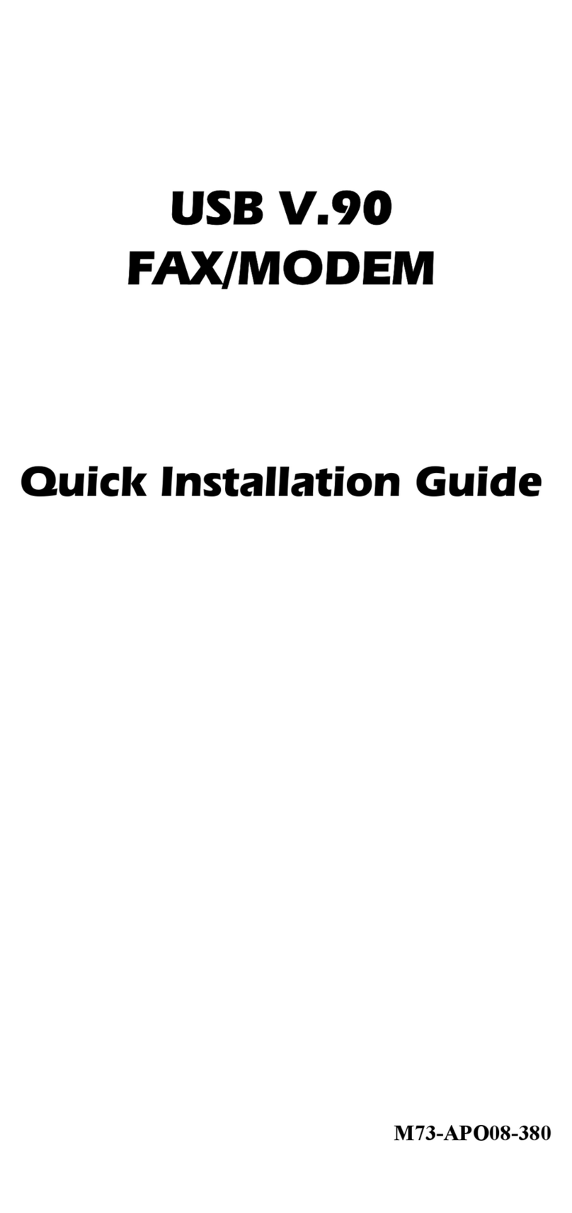 Abocom USM560 Quick installation guide