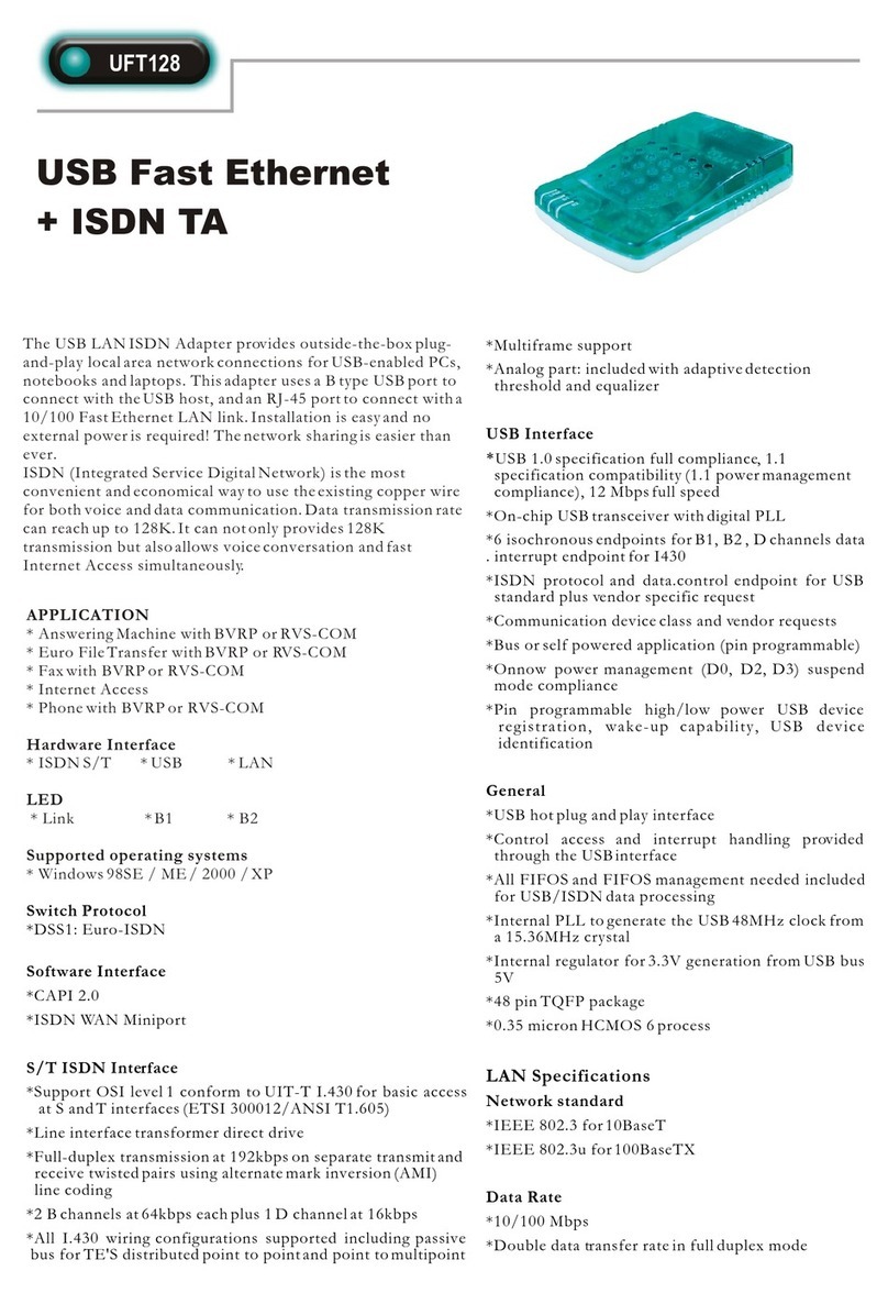 Abocom UFT128 Specification sheet Abocom UFT128 Specification sheet