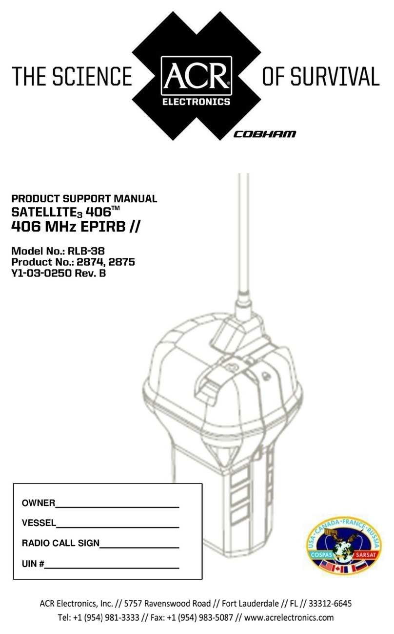 ACR Electronics Satellite3 406 RLB-38 Installation instructions
