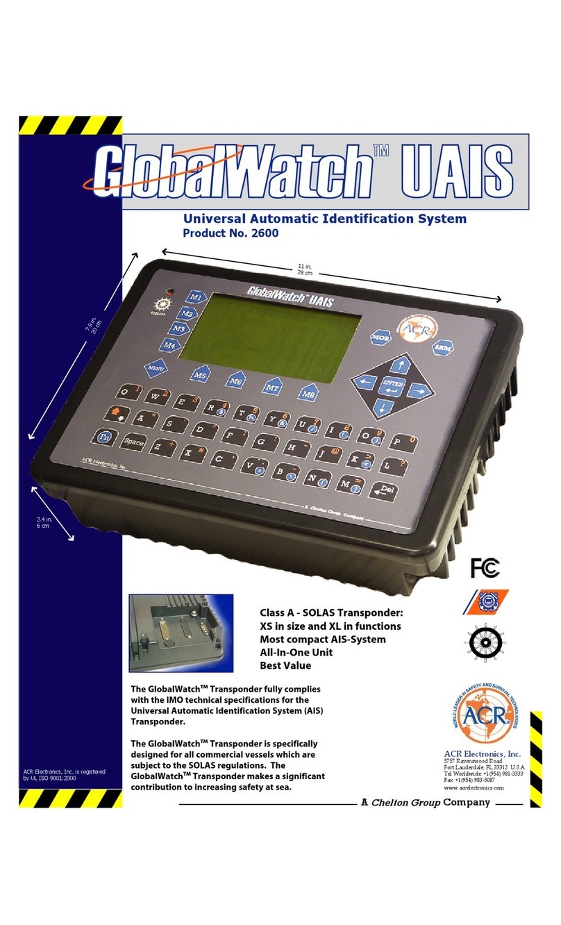 ACR Electronics GlobalWatch 2600 Specifications