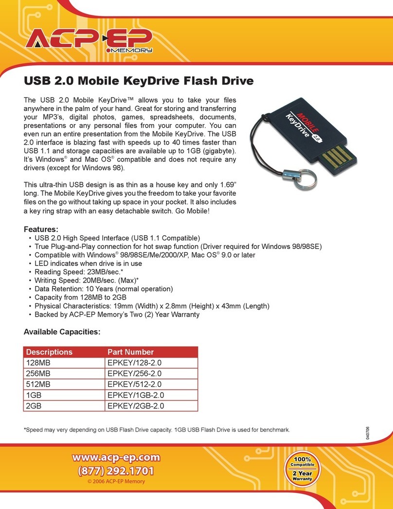 ACP-EP Memory KeyDrive 2.0 Mobile KeyDrive datasheet
