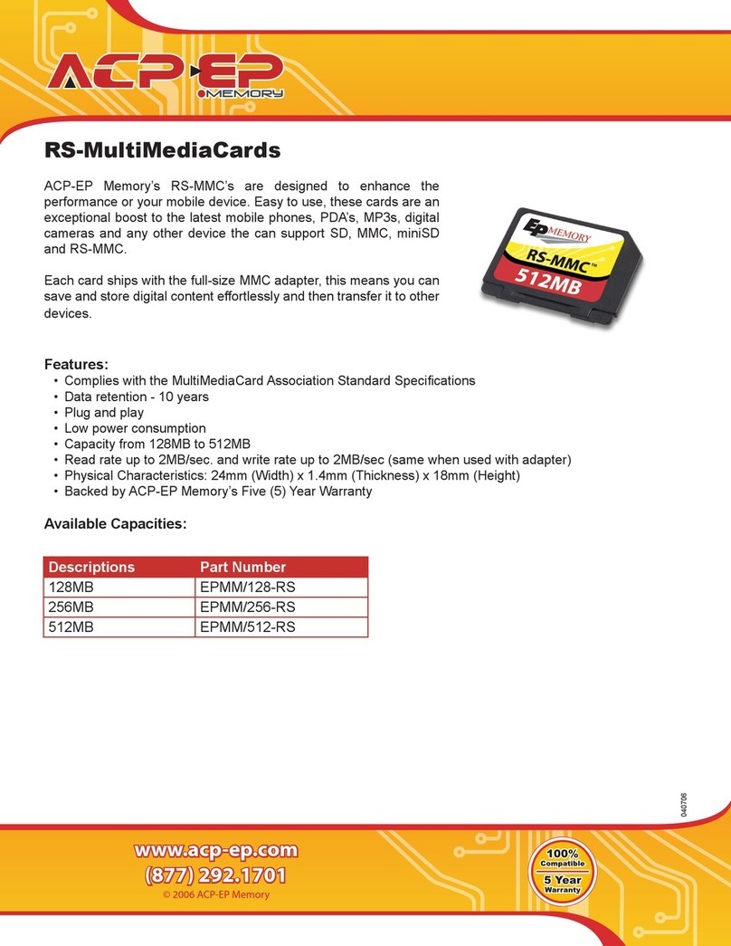ACP-EP Memory EPMM/128-RS User manual
