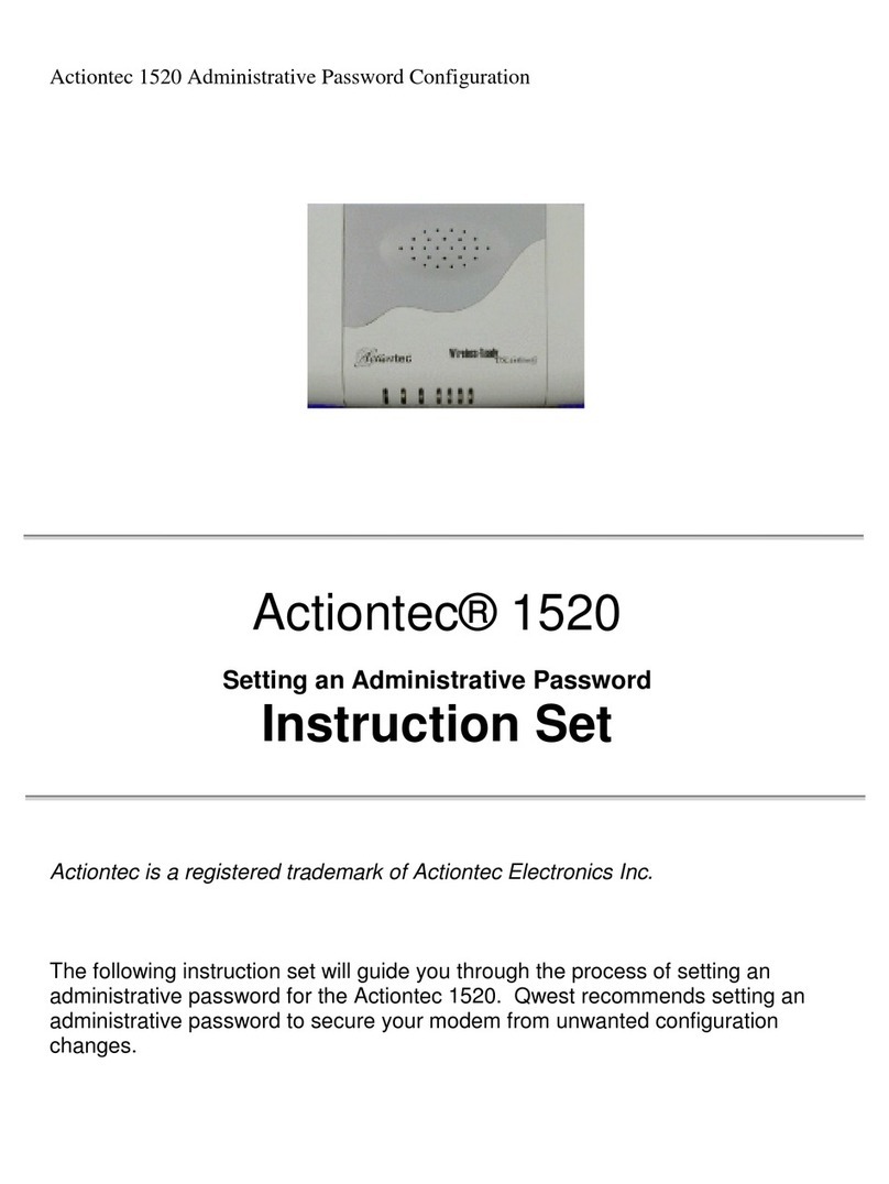 ActionTec 1520 Setting instructions