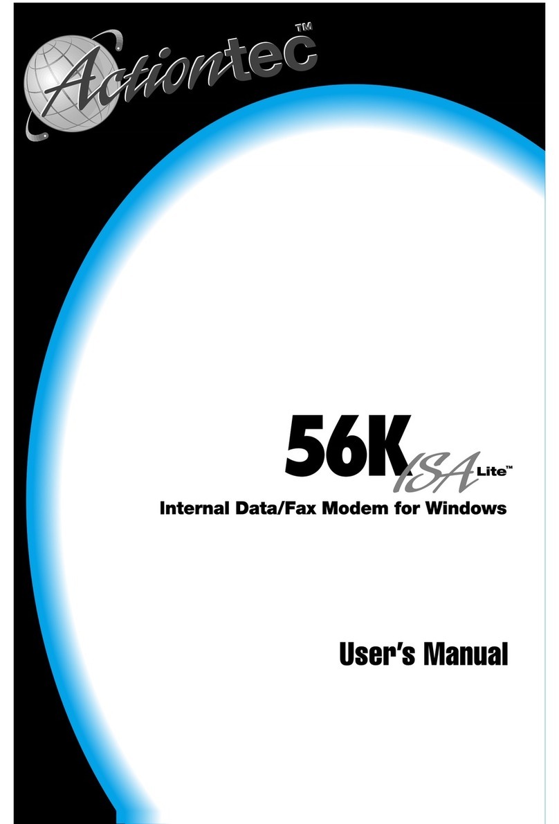 ActionTec 56K ISA Lite User manual ActionTec 56K ISA Lite User manual