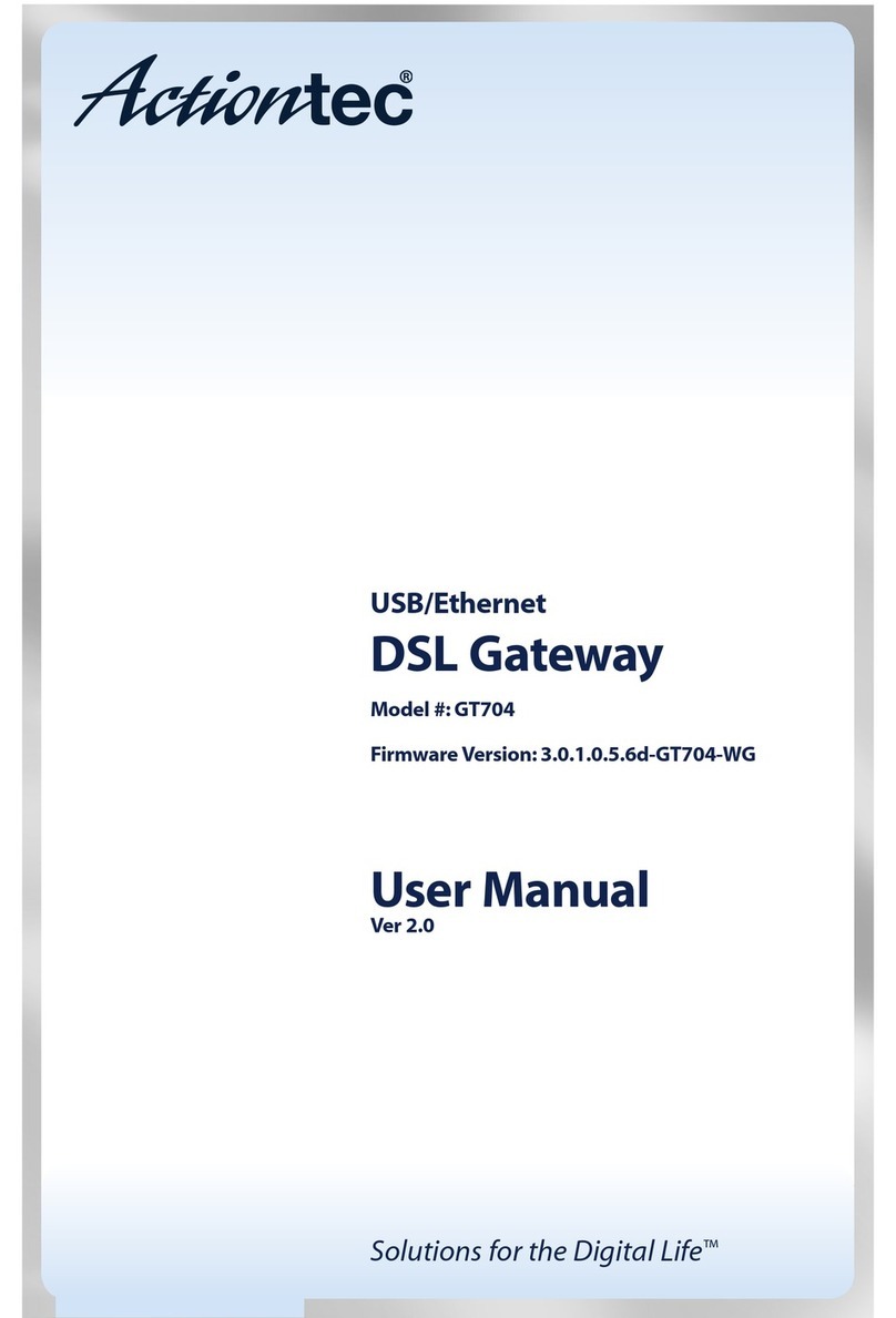 ActionTec DSL GATEWAY GT704 User manual