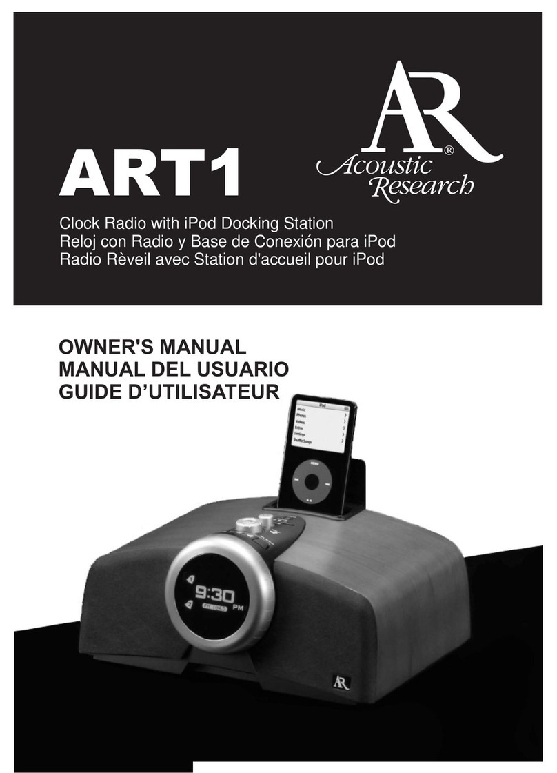 Acoustic Research ART1 owner's manual