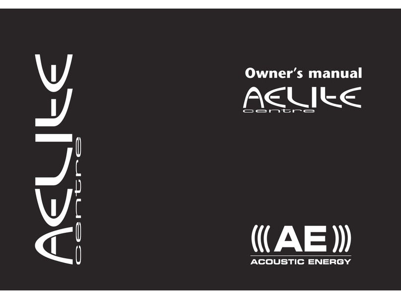 Acoustic Energy AELITE Centre owner's manual
