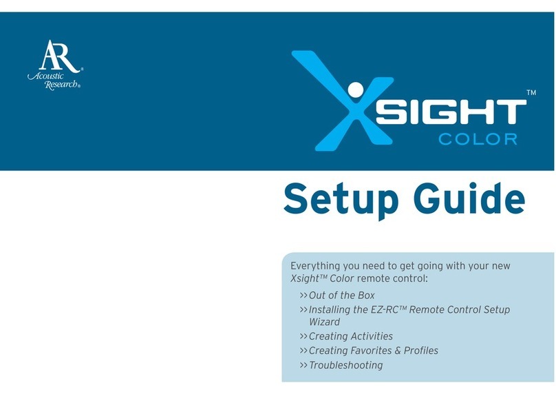 Acoustic Research Xsight Color ARRX15G Setup guide Acoustic Research Xsight Color ARRX15G Setup guide