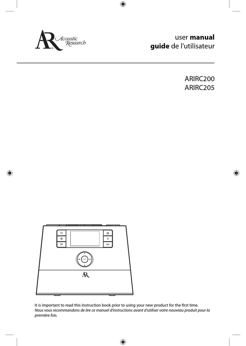 Acoustic Research ARIRC200 user manual